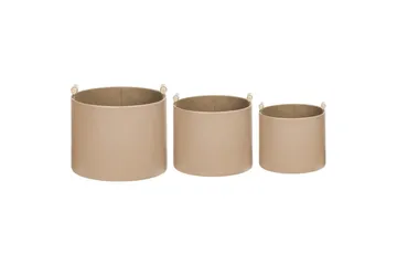 Korg Aram set om 3 Beige - Beige - Förvaring - Småförvaring - Förvaringskorgar - Flätad korg & rottingkorg