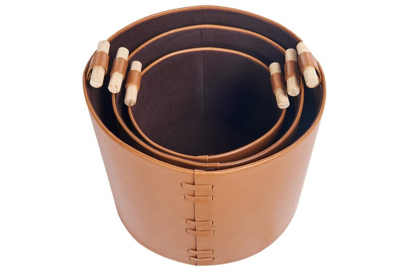 Korg Aram set om 3 Brun - Brun - Förvaring - Småförvaring - Förvaringskorgar - Flätad korg & rottingkorg