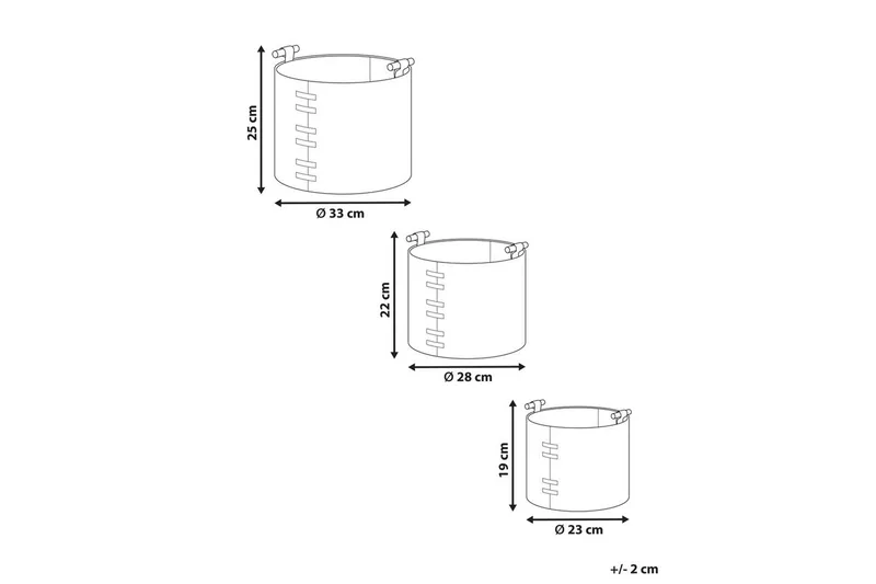 Korg Aram set om 3 Svart - Svart - Förvaring - Småförvaring - Förvaringskorgar - Flätad korg & rottingkorg