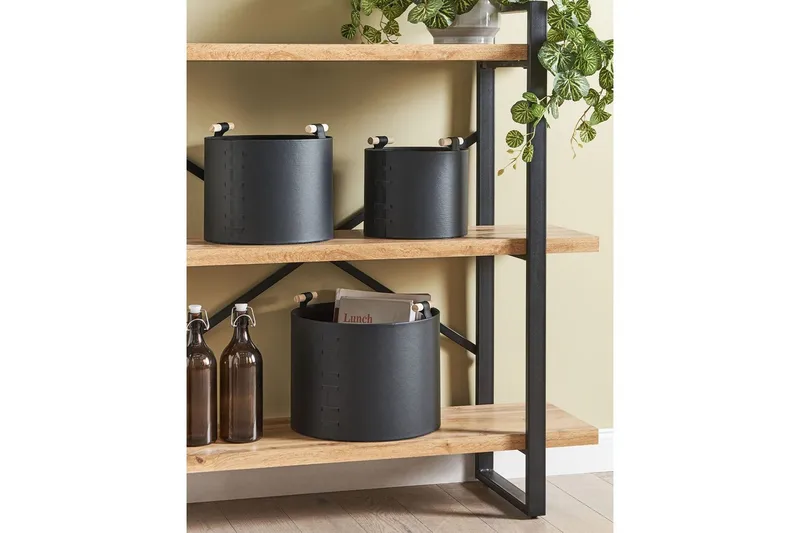 Korg Aram set om 3 Svart - Svart - Förvaring - Småförvaring - Förvaringskorgar - Flätad korg & rottingkorg