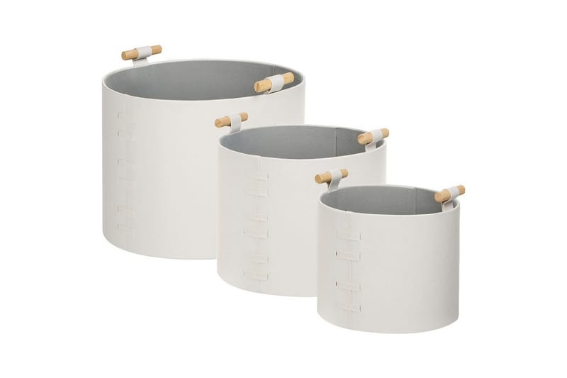 Korg Aram set om 3 Vit, Vit