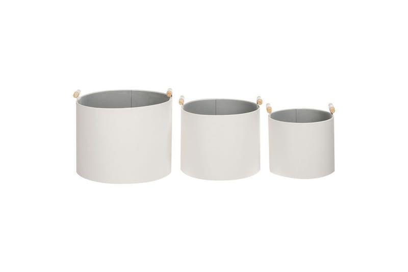 Korg Aram set om 3 Vit - Vit - Förvaring - Småförvaring - Förvaringskorgar - Flätad korg & rottingkorg
