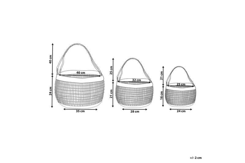 Korg Arapaima set om 3 - Förvaring - Småförvaring - Förvaringskorgar - Flätad korg & rottingkorg
