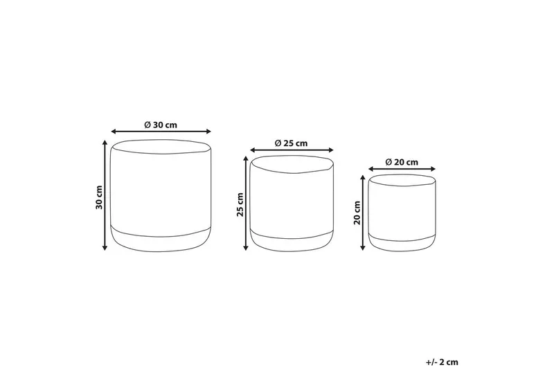 Korg Basima set om 3 Beige, grå - Beige, grå - Förvaring - Småförvaring - Förvaringskorgar - Flätad korg & rottingkorg