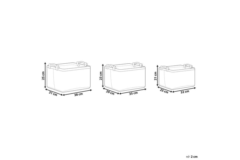 Korg Baysai set om 3 - Förvaring - Småförvaring - Förvaringskorgar - Flätad korg & rottingkorg