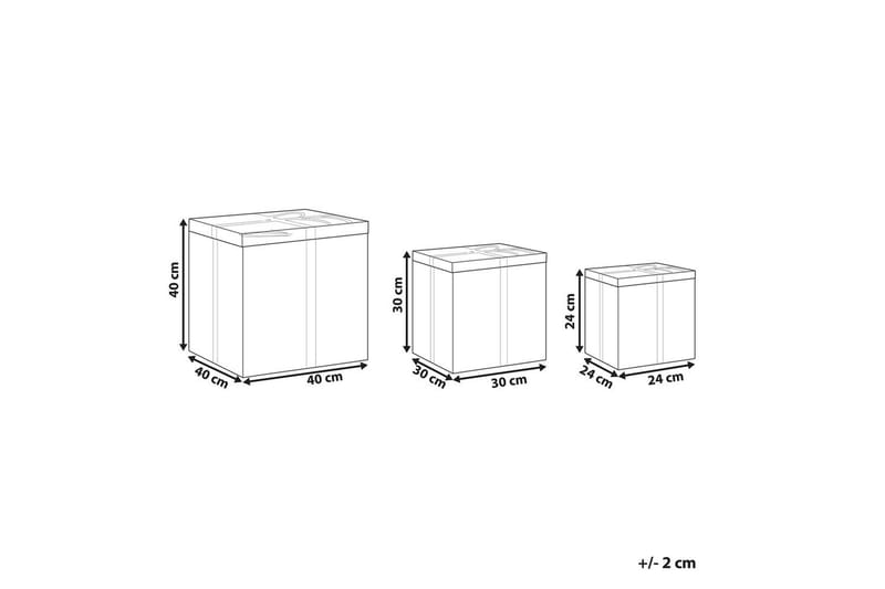 Korg Cadeau set om 3 - Förvaring - Småförvaring - Förvaringskorgar - Flätad korg & rottingkorg