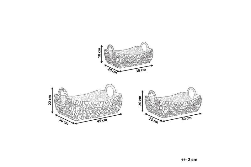 Korg Campha set om 3 - Förvaring - Småförvaring - Förvaringskorgar - Flätad korg & rottingkorg