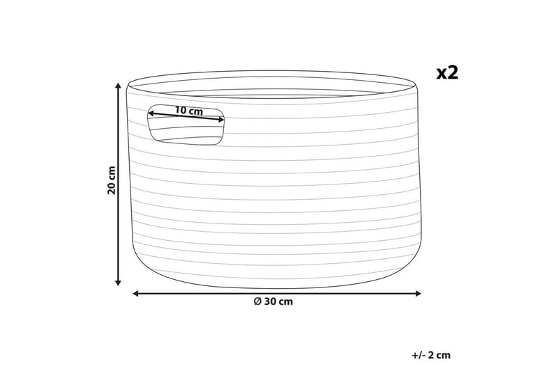 Korg Chiniot set om 2 Blå - Blå - Förvaring - Småförvaring - Förvaringskorgar - Flätad korg & rottingkorg