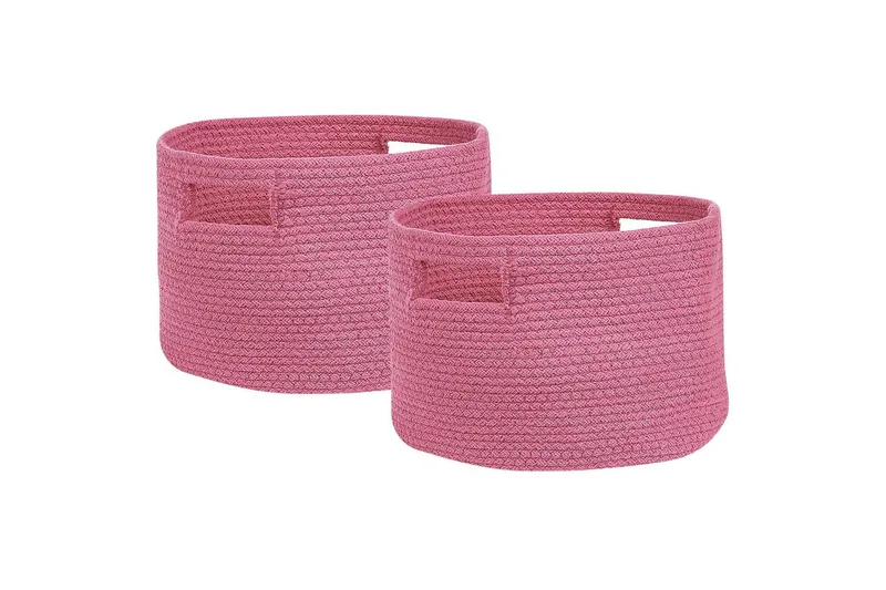Korg Chiniot set om 2 Rosa - Rosa - Förvaring - Småförvaring - Förvaringskorgar - Flätad korg & rottingkorg