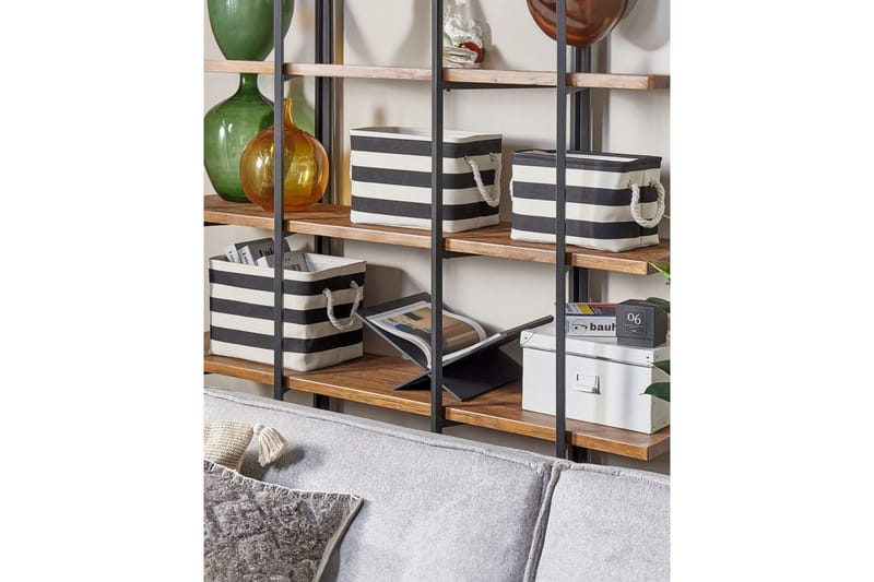 Korg Darqab set om 3 Svart, Vit - Svart, Vit - Förvaring - Småförvaring - Förvaringskorgar - Flätad korg & rottingkorg