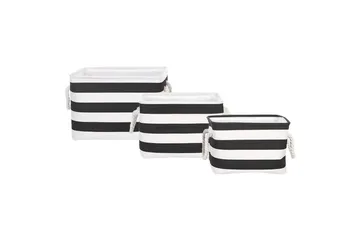 Korg Darqab set om 3 Svart, Vit