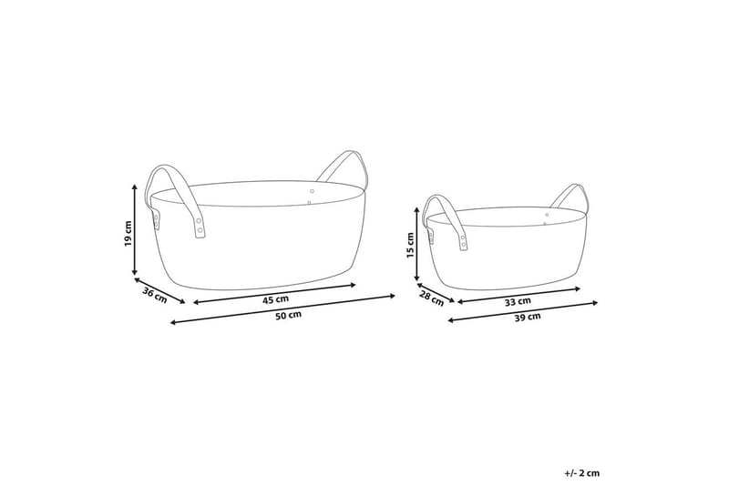 Korg Gissar set om 2 - Förvaring - Småförvaring - Förvaringskorgar - Flätad korg & rottingkorg