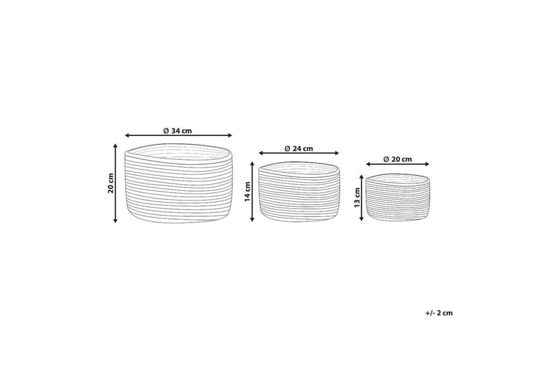 Korg Kahu set om 3 - Förvaring - Småförvaring - Förvaringskorgar - Flätad korg & rottingkorg