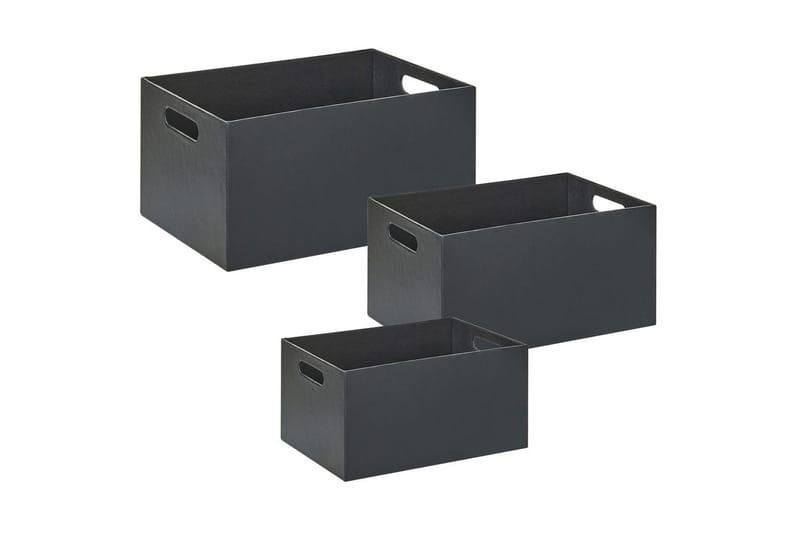 Korg Larsa set om 3 Grå - Grå - Förvaring - Småförvaring - Förvaringskorgar - Flätad korg & rottingkorg