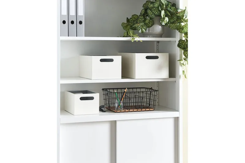 Korg Larsa set om 3 Vit - Vit - Förvaring - Småförvaring - Förvaringskorgar - Flätad korg & rottingkorg