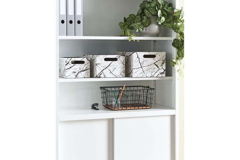 Korg Larsa set om 3 Vit/Svart - Vit/Svart - Förvaring - Småförvaring - Förvaringskorgar - Trådkorg