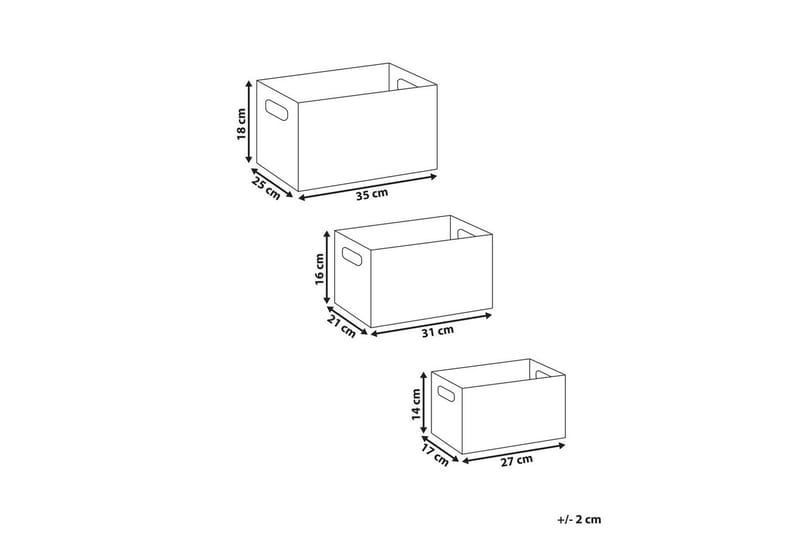 Korg Larsa set om 3 Vit/Svart - Vit/Svart - Förvaring - Småförvaring - Förvaringskorgar - Flätad korg & rottingkorg