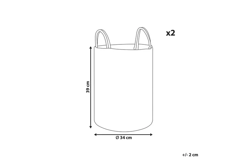 Korg Saryk set om 2 Grå - Grå - Förvaring - Småförvaring - Förvaringskorgar - Flätad korg & rottingkorg