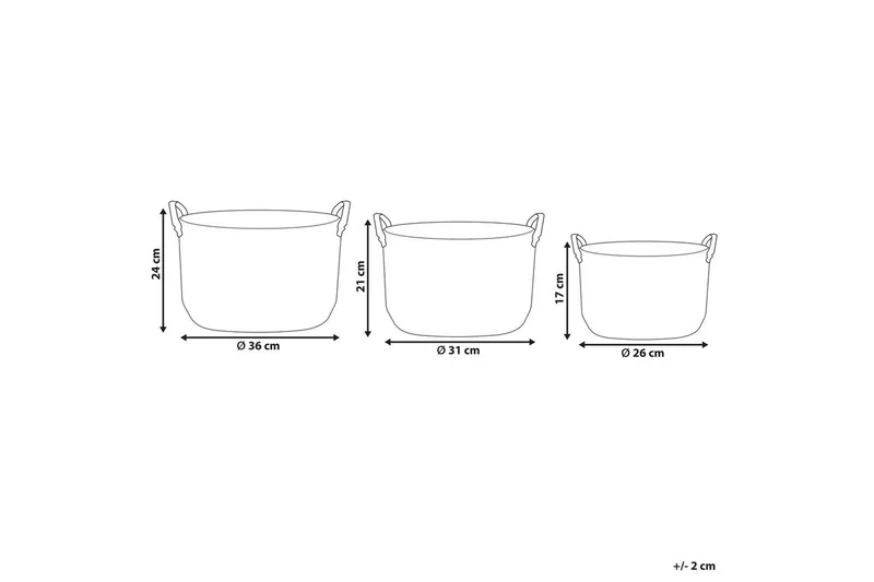 Korg Sayjar set om 3 - Förvaring - Småförvaring - Förvaringskorgar - Flätad korg & rottingkorg
