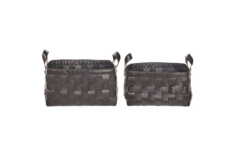Korg Sippar set om 2 Mörkbrun - Mörkbrun - Förvaring - Småförvaring - Förvaringskorgar - Flätad korg & rottingkorg