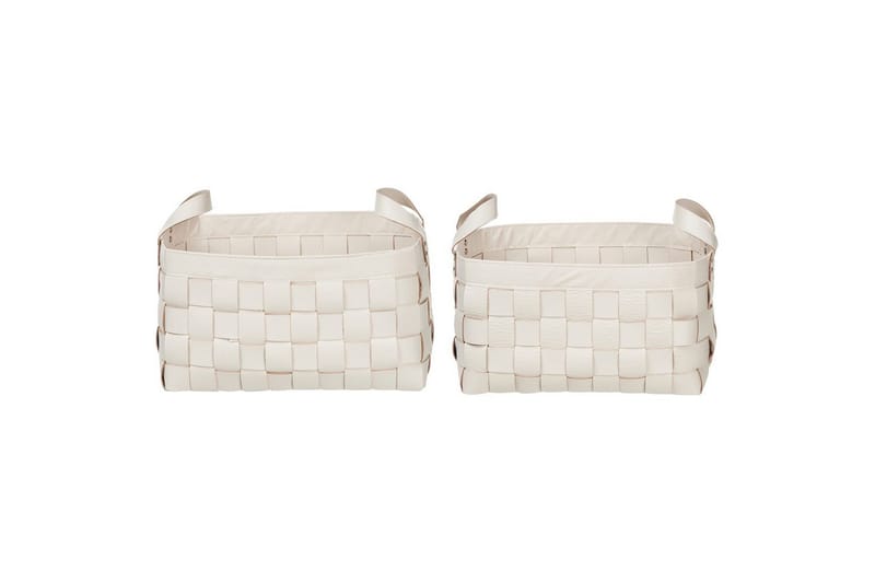Korg Sippar set om 2 Vit - Vit - Förvaring - Småförvaring - Förvaringskorgar - Flätad korg & rottingkorg
