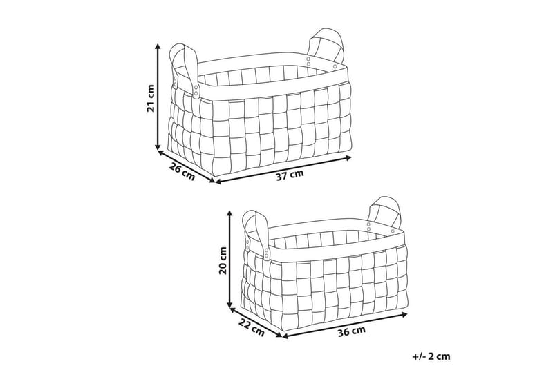 Korg Sippar set om 2 Vit - Vit - Förvaring - Småförvaring - Förvaringskorgar - Flätad korg & rottingkorg