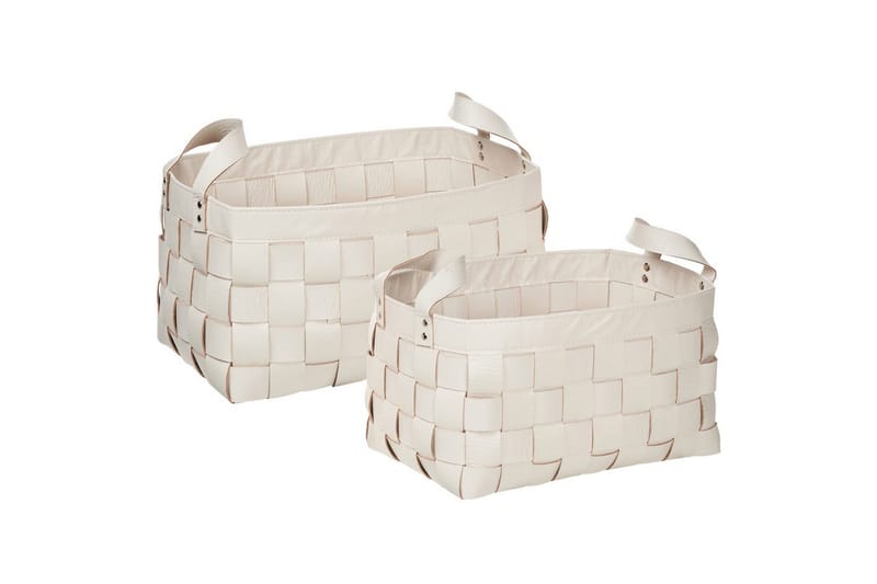 Korg Sippar set om 2 Vit - Vit - Förvaring - Småförvaring - Förvaringskorgar - Flätad korg & rottingkorg