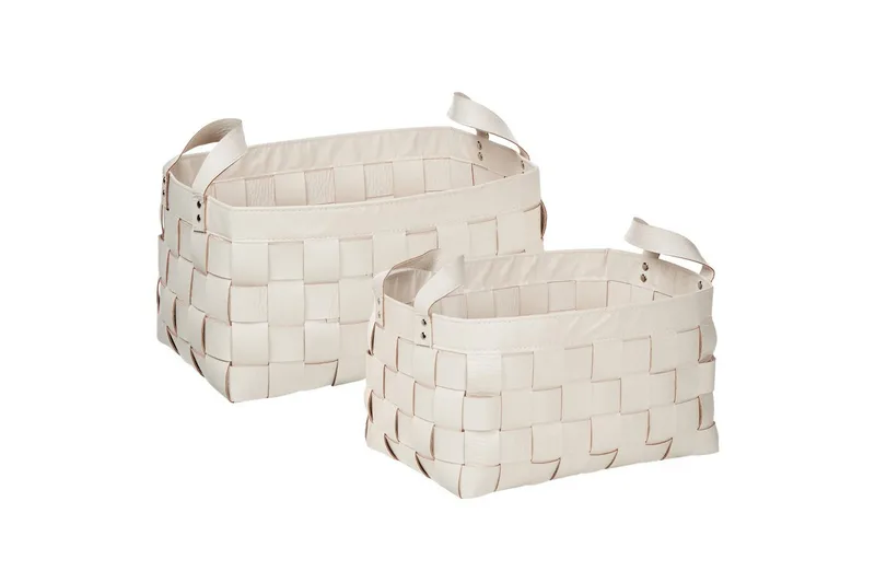 Korg Sippar set om 2 Vit, Vit