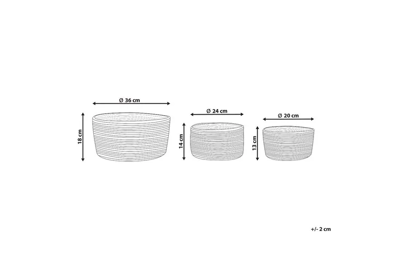 Korg Tajori set om 3 - Förvaring - Småförvaring - Förvaringskorgar - Flätad korg & rottingkorg