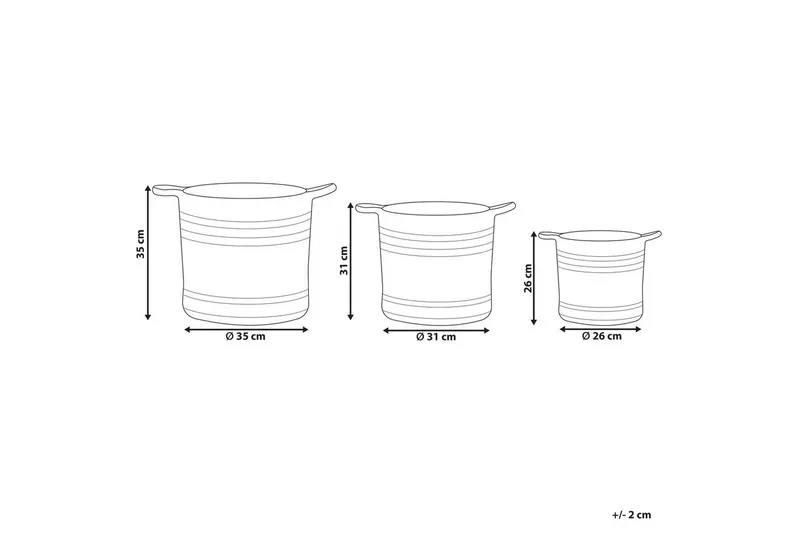 Korg Zhob set om 3 - Förvaring - Småförvaring - Förvaringskorgar - Flätad korg & rottingkorg