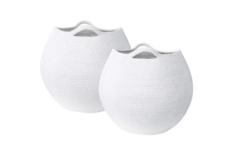 Korg Panjgur set om 2 Vit - Vit - Förvaring - Småförvaring - Förvaringskorgar - Flätad korg & rottingkorg