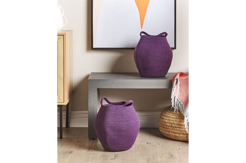 Korg Panjgur set om 2 Violett - Violett - Förvaring - Småförvaring - Förvaringskorgar - Flätad korg & rottingkorg
