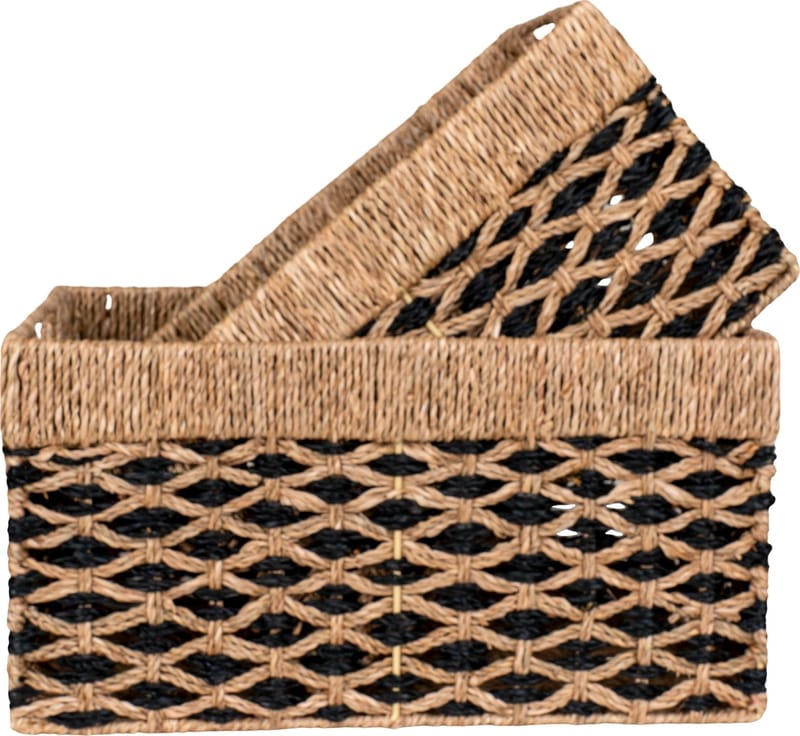 Salat korgset - Beige/svart - Beige/svart - Förvaring - Småförvaring - Förvaringskorgar - Flätad korg & rottingkorg