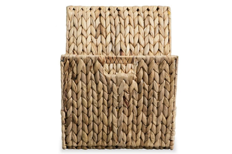 Tidningshållare vattenhyacint 31x31x31 cm - Brun - Förvaring - Småförvaring - Förvaringskorgar - Flätad korg & rottingkorg