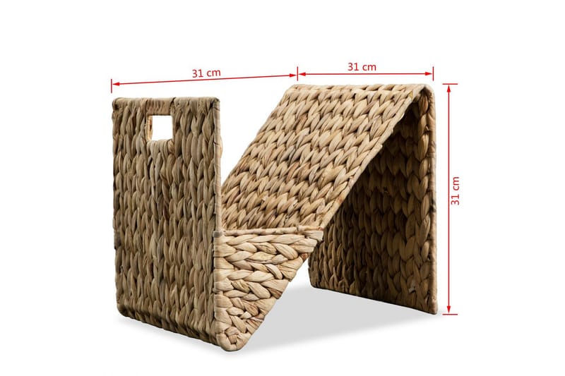 Tidningshållare vattenhyacint 31x31x31 cm - Brun - Förvaring - Småförvaring - Förvaringskorgar - Flätad korg & rottingkorg