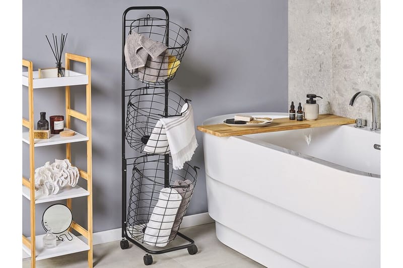 Ayapal Metallställ 37 cm 3 Korgar - Svart - Förvaring - Småförvaring - Förvaringskorgar - Trådkorg