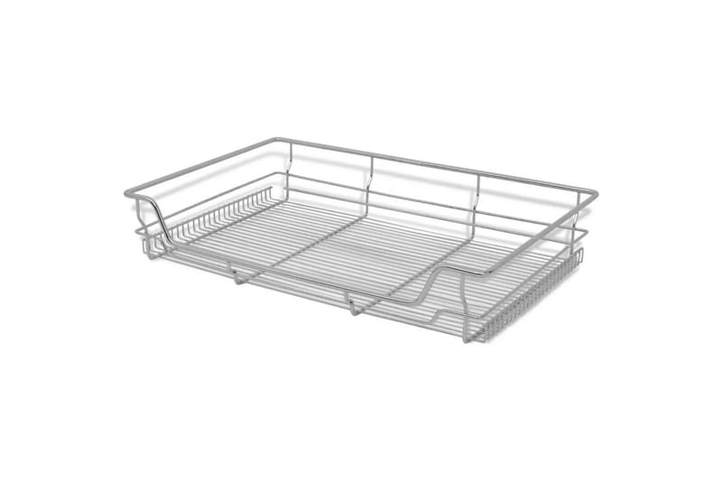 Utdragbara trådkorgar 2 st silver 800 mm - Silver - Förvaring - Småförvaring - Förvaringskorgar - Trådkorg