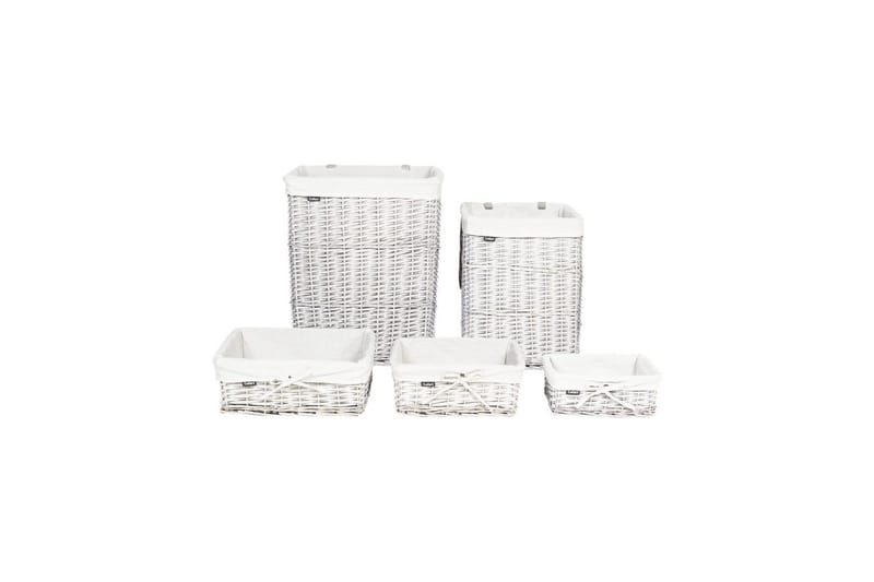 Tvättkorgar Ella Vit - Vit - Förvaring - Småförvaring - Förvaringskorgar - Flätad korg & rottingkorg