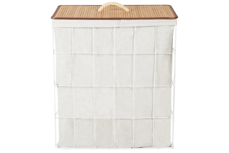 Tvättkorgar Mirissa Vit/ljust trä - Vit/ljust trä - Hus & renovering - Kök & bad - Badrum - Badrumstillbehör