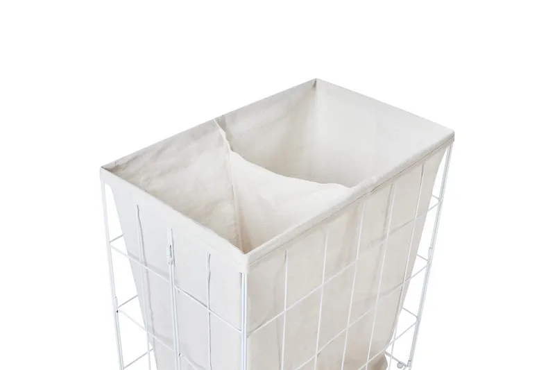 Tvättkorgar Mirissa Vit/ljust trä - Vit/ljust trä - Hus & renovering - Kök & bad - Badrum - Badrumstillbehör