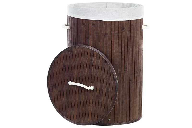 Tvättkorgar Sannar Brun/Vit - Brun/Vit - Hus & renovering - Kök & bad - Badrum - Badrumstillbehör