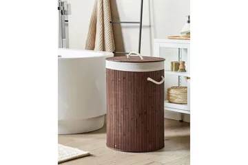 Tvättkorgar Sannar Brun/Vit - Brun/Vit - Hus & renovering - Kök & bad - Badrum - Badrumstillbehör