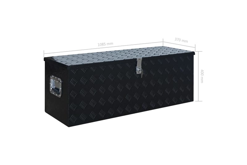 Aluminiumlåda 1085x370x400 mm svart - Svart - Förvaring - Småförvaring - Förvaringslåda