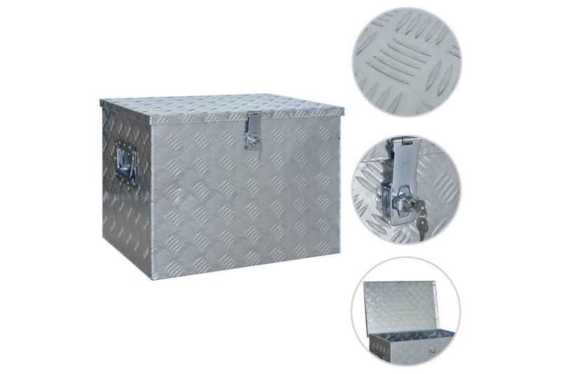 Aluminiumlåda 610x430x455 mm silver - Silver - Förvaring - Småförvaring - Förvaringslåda