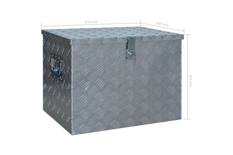 Aluminiumlåda 610x430x455 mm silver - Silver - Förvaring - Småförvaring - Förvaringslåda