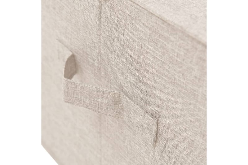 Förvaringslåda 2 st tyg 50x30x25 cm gräddvit - Vit - Förvaring - Småförvaring - Förvaringslåda