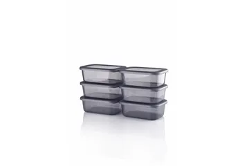 Förvaringslådeset (12 delar) Ornel Antracit - Antracit - Förvaring - Småförvaring - Förvaringslåda - Plastback & plastlåda