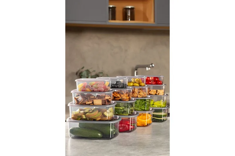 Förvaringslådeset (16 delar) Rasalas16 Antracit, Antracit