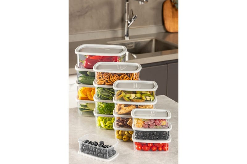 Förvaringslådeset (16 delar) Rasalas16 Grå - Grå - Förvaring - Småförvaring - Förvaringslåda - Plastback & plastlåda