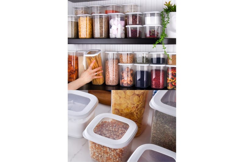 Förvaringslådeset (24 delar) Syril Vit - Vit - Förvaring - Småförvaring - Förvaringslåda - Plastback & plastlåda